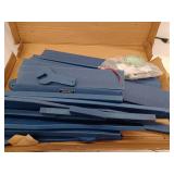 Navy Blue Folding Adirondack Chair with Cup Holders