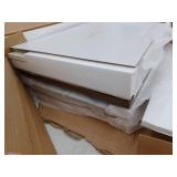 Vertical File Storage Cabinet With 2 Drawers, White With Brown Top