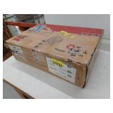 Vertical File Storage Cabinet With 2 Drawers, White With Brown Top