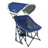 GCI Outdoor Pod Rocker SunShade Folding Canopy Rocking Camp Chair, Royal Blue