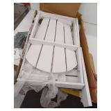 Ciokea Wood Folding Adirondack Chair, White