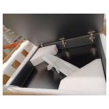 Black Bathroom Mirror Medicine Cabinet with Round Corner Framed Door 24 x 30 inch