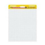 Post-it Super Sticky Easel Pad, White, 1in Grid Lines, 25 in. x 30