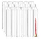 23 Pcs Hurricane Candle Holder Sleeve, 16 H x 3 D, Bottomless Glass Cylinder Candleholder