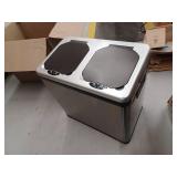 iTouchless 16 Gallon Touchless Trash Can and Recycle Bin Combo