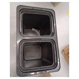 iTouchless 16 Gallon Touchless Trash Can and Recycle Bin Combo