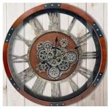 DORBOKER 27in Original Moving Gears Wall Clock