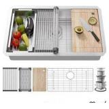 VALONDINO 33x19 Undermount Kitchen Sink with Accessories