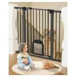 Babelio 29-43-inch Extra-Tall Pet Gate with Cat Door