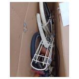 HILAND 26-inch Beach Cruiser Bicycle, Cream /Brown