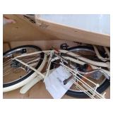 HILAND 26-inch Beach Cruiser Bicycle, Cream /Brown