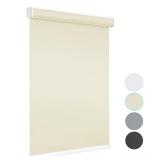 Changshade Blackout Roller Shades for Windows,Cordless Roller Blinds with Cassette Valance,Window Shades Pull Down,Thermal Insulated for Home,Office,Bathroom,Beige,JZROL40BG72Z - Retail: $72