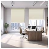 Changshade Blackout Roller Shades for Windows,Cordless Roller Blinds with Cassette Valance,Window Shades Pull Down,Thermal Insulated for Home,Office,Bathroom,Beige,JZROL40BG72Z - Retail: $72