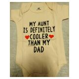 My Aunt Is Cooler Than My Dad Baby Bodysuit 3 Months