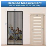 Smartor Magnetic Screen Door Magnetic Closure Fits 36"x82" Doors |Polyester - Retractable Screen Door Mesh| Self Sealing|Hands Free |Keeps Bugs Out|Pet and Kid Friendly-38 Inch x 83 Inch
