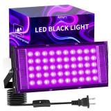 50W LED Black Light IP66 Waterproof, Outdoor Blacklight Flood Light with Switch+6FT Cord, Blacklight Spotlight for Neon Glow in The Dark Party Body Paint Fluorescent Poster Classroom Bedroom Halloween