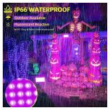 50W LED Black Light IP66 Waterproof, Outdoor Blacklight Flood Light with Switch+6FT Cord, Blacklight Spotlight for Neon Glow in The Dark Party Body Paint Fluorescent Poster Classroom Bedroom Halloween