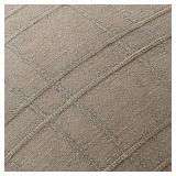 MIULEE Decorative Linen Check Euro Shams Throw Pillow Covers Neutral Farmhouse Vintage Pillow Covers 22x22 Set of 2 Boho Modern Winter Home Decor for Sofa Couch Bedroom Cushion Tan Taupe