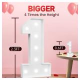 2FT Marquee Numbers 21, Light up Numbers for 21 Birthday Decoration, Large Light Up for 21 Years Old Birthday Party, Anniversary Party Decor Birthday Sign, Pre-Cut Foamboad Mosaic DIY