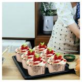 5oz Baking Cups with Lids 50 Pack,LNYZQUS Foil Cupcake Liners Muffin Tins,Disposable Ramekins Pans Muffin Cups Jumbo Cupcake Wrappers Holders for Wedding Party-Champagne