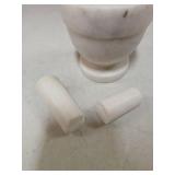Creative Home Handcrafted Mortar and Pestle Solid Marble Grinder for Spices and Herbs Artisan Carved from Yushan Marble Elegant and Durable for Everyday Cooking, 4 Diam. x 4 H Inch