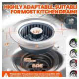 Nipoko Sink Drain Strainer - Sink Stopper, 3-in-1 Kitchen Stainless Steel Drain Plug with Anti-Clog Basket, Pop-Up Cover Fits Standard 3-1/2 Openings for Double Bowl Kitchen Sinks