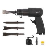 UW-AH150 Short Barrel Air Hammer Kit with Quick Change Retainer (Chisels Not Included) 1-5/8 Inch Stroke, 4500 BPM, Light weight