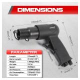 UW-AH150 Short Barrel Air Hammer Kit with Quick Change Retainer (Chisels Not Included) 1-5/8 Inch Stroke, 4500 BPM, Light weight