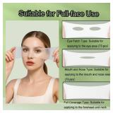 221Pcs Castor Oil Pack Wrap for Face, Castor Oil Patches for Face - Disposable Stretchable Cotton Compress Pads with Breathable Open Hole Design, Facial Wrinkle Relief & Moisturize (Oil Not Included)