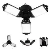 LED Garage Light, 80W 8000 Lumen Ceiling Lights with 3 Adjustable Panels, 6500K Daylight Light Bulb Fixture LED Lights for Garage, Workshop