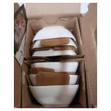 DOWAN Ramekins 8 oz Oven Safe, Creme Brulee Ramekin, Semi-Square Dessert Bowls, Small Serving Bowls, Porcelain Sauce Souffle Dishes, Dipping Custard Cups, Set of 6, Soft White