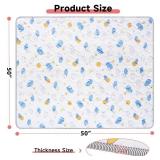 Baby Play Mat, 50 x 50 Soft Baby Floor Mat Thicker Foam Play Mat for Babies, Foldable Baby Playpen Mat Crawling Mat, Non-Slip & Machine Washable, Cushioned Play Mat for Babies (Elephant Design)