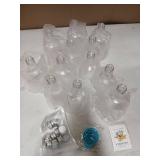 Baderke 12 Set Christmas Plastic Coquito Bottles 16 oz Christmas Wine Bottles with Caps and Tags Xmas Homemade Coquito for Home Brewing Xmas Party Favors (Red) (Shrink Capsules and Ropes Not Included)