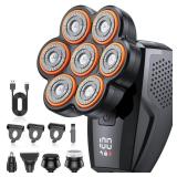 Head Shavers for Bald Men, 7D Electric Razor 10000 RPM High-Speed Mens Head Shaver, LED Display & IPX8 Waterproof for Wet/Dry Use, Fast Rechargeable Shaving Grooming Kit