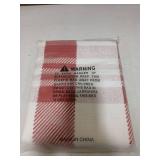 Fallovea Christmas Rugs Red and White Plaid, 28 x 43 Inches Area Rug Outdoor Indoor Front Porch Doormat Cotton Hand-Woven Layered Door Mats for Entryway Patio Entryway Laundry Bedroom Living Room