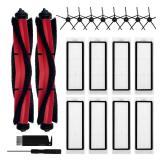 Compatible Replacement Parts Kit for Roborock Q5, Q5+, Q5 Plus 2 Main Brush 8 Side Brushes 8 HEPA Filters, Not for Q5 Max / Q5 Pro / Q5 Max+ / Q5 DuoRoller+