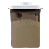 Tourdeus Formula Container to Go, 2300ml Airtight Baby Formula Dispenser with Spoon & Scraper, BPA-Free Travel Formula Holder for Powder, Pop-Top Milk Powder Storage, Large 800g Capacity, Brown