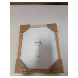 FinalFind 8x10 Picture Frame with Mat for 5x7, Natural Solid Oak Wood Picture Frames 8x10 with Tempered Glass for Wall & Tabletop(Single,Oak)