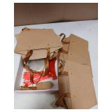 KEVTVEK Bigger Baskets for Gifts Empty, 6 Pack Sturdy Kraft Basket With Handles Gift Basket Kit, 6 Shrink Wrap Bags, 6 Bows and Hang Tag, Empty Gift Baskets to Fill for Birthday Christmas Baby Shower