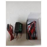 6V 12V Battery Charger 1.5A Automatic Battery maintainer trickle Battery Charger Smart Float Charger for auto car Motorcycle Lawn Mower Boat Motorcycle Snowmobile