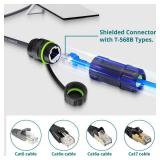 YGiTK 2 Pack Starlink Ethernet Adapter Gen 3/Mini,with Waterproof Starlink Ethernet Cable,SPX Plug to RJ45 Adapter,1200Mbps Transmission,Plug & Play,Flexible Compatibility GEN3/MINI & 3rd-Party PoE