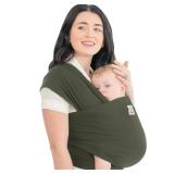 KeaBabies Baby Wrap Carrier - All in 1 Original Baby Carrier Newborn to Toddler Sling, Easy to Wear, Hands Free Bonding, Lightweight, Breathable Infant Wraps (Forest)