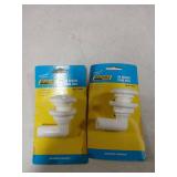 Seachoice 18061 90-Degree Plastic Thru-Hull  White 2pk