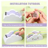 Choisyin Kids Tape Dispenser with Rainbow Tape - Cute Desk Holder for School, Office, Crafts & Arts