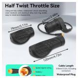 Half Twist Throttle, Electric Bike Right Handle 20X Half Handle Twist Throttle Conversion Kit 12V/24V/36V/48V/60V/72V for Ebike MTB Conversion Kit Parts