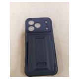 GIVELOT for iPhone 17 Pro Case with Card Holder (4-5 Cards) [RFID Blocking] [Hidden Kickstand] Rugged Heavy Duty Wallet Case for iPhone 17 Pro (Dark Blue Case Only)