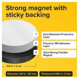 X-bet MAGNET Round Flexible Magnets with Adhesive Backing - (78pcs 0.8"x0.08") Magnetic Dots for Whiteboard, Fridge - Stickers for Planning and Organization - Teacher Must Have - Teacher Supplies
