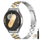 IMIVIO Slim Metal Compatible with Samsung Galaxy Watch 7 band, 20mm Stainless Steel Strap for Galaxy Watch Bands 40mm 44mm Women, Dressy Thin Chain Bands for Galaxy Watch FE/ 6/5/ 4/ Active 2