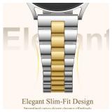 IMIVIO Slim Metal Compatible with Samsung Galaxy Watch 7 band, 20mm Stainless Steel Strap for Galaxy Watch Bands 40mm 44mm Women, Dressy Thin Chain Bands for Galaxy Watch FE/ 6/5/ 4/ Active 2