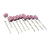 10 Pcs 85mm Extra Long Shank Rotary Grinding Stones - 1/4